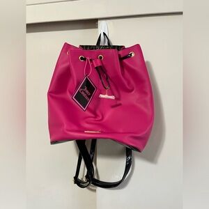 NWT Hot pink and black Juicy couture backpack purse